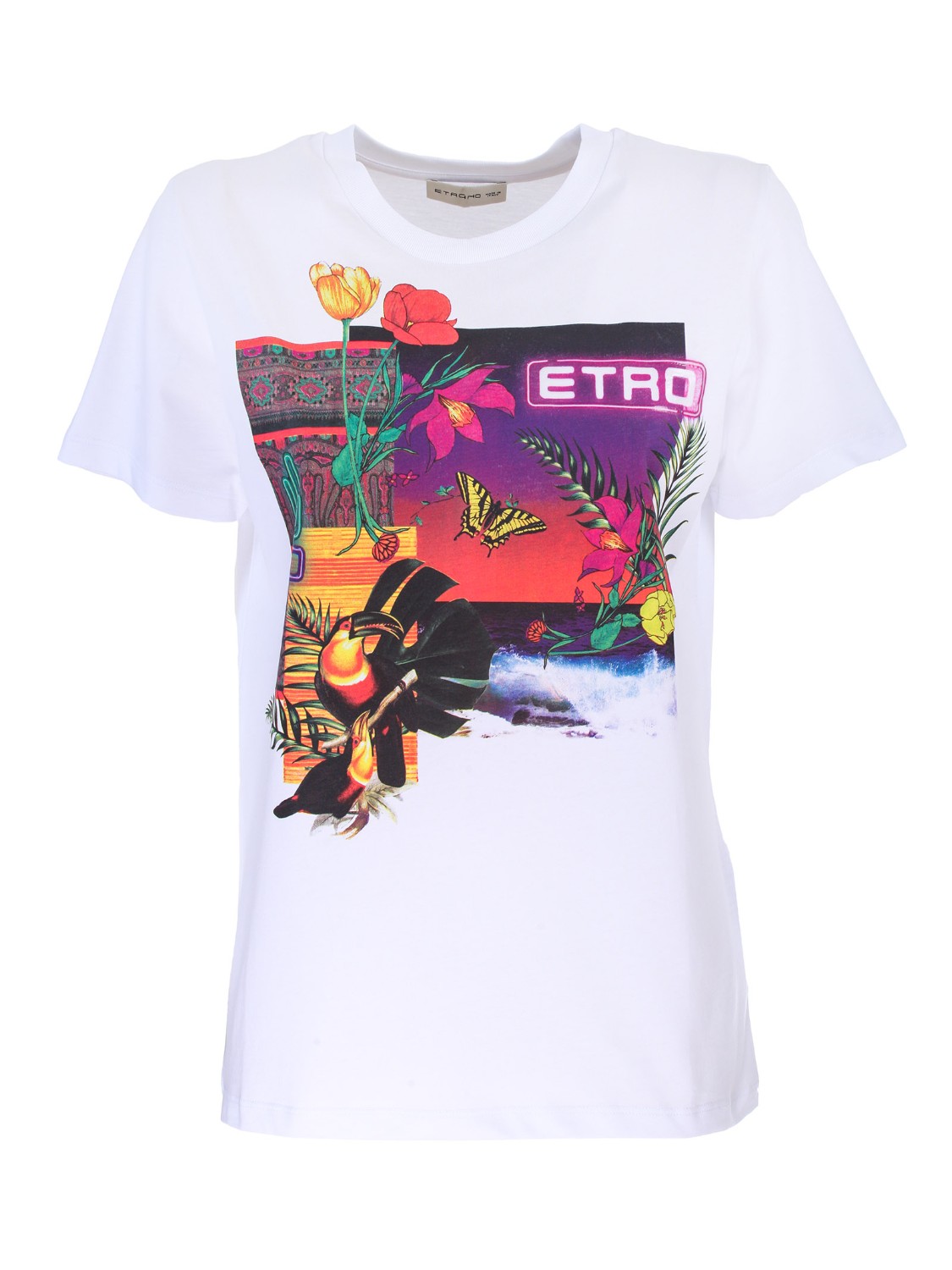 shop ETRO  T-shirt: Etro T-shirt in cotone con stampa.
Regular fit.
Maniche corte.
Made in Italy.
Composizione: 100% cotone.. 15142 9705-0990 number 500266